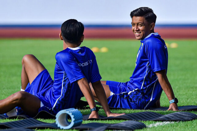 Pemain Persib Febri Hariyadi saat latihan perdana Persib, Selasa 2 Juli 2024.