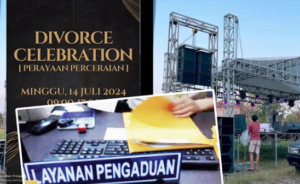 Kasus perayaan pesta perceraian berujung dilaporkan ke polisi oleh istri yang merasa belum jadi mantan istri.