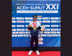 Rendy Setia Maulana atlet dayung asal Pangandaran meraih medili emas di PON Aceh-Sumut 2024.